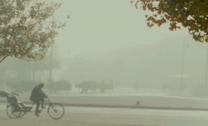 到北京后，一开始的镜头是一个雾霭朦胧的早晨，他并没有看清北京的颜色。